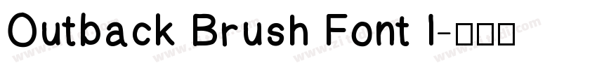 Outback Brush Font I字体转换